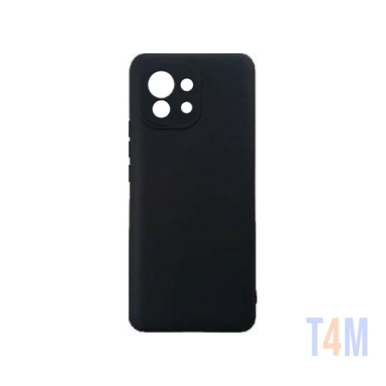 Capa de Silicone com Moldura de Câmera para Xiaomi Mi 11 Lite Preto